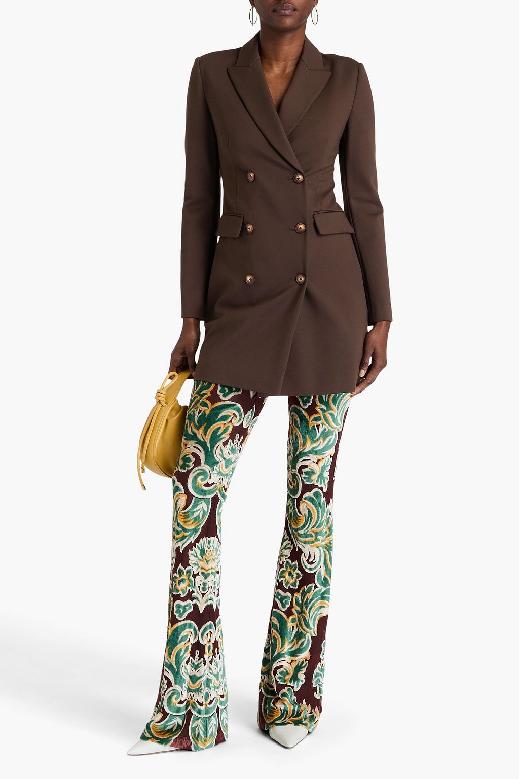 DIANE VON FURSTENBERG Virginia double-breasted stretch-jersey blazer