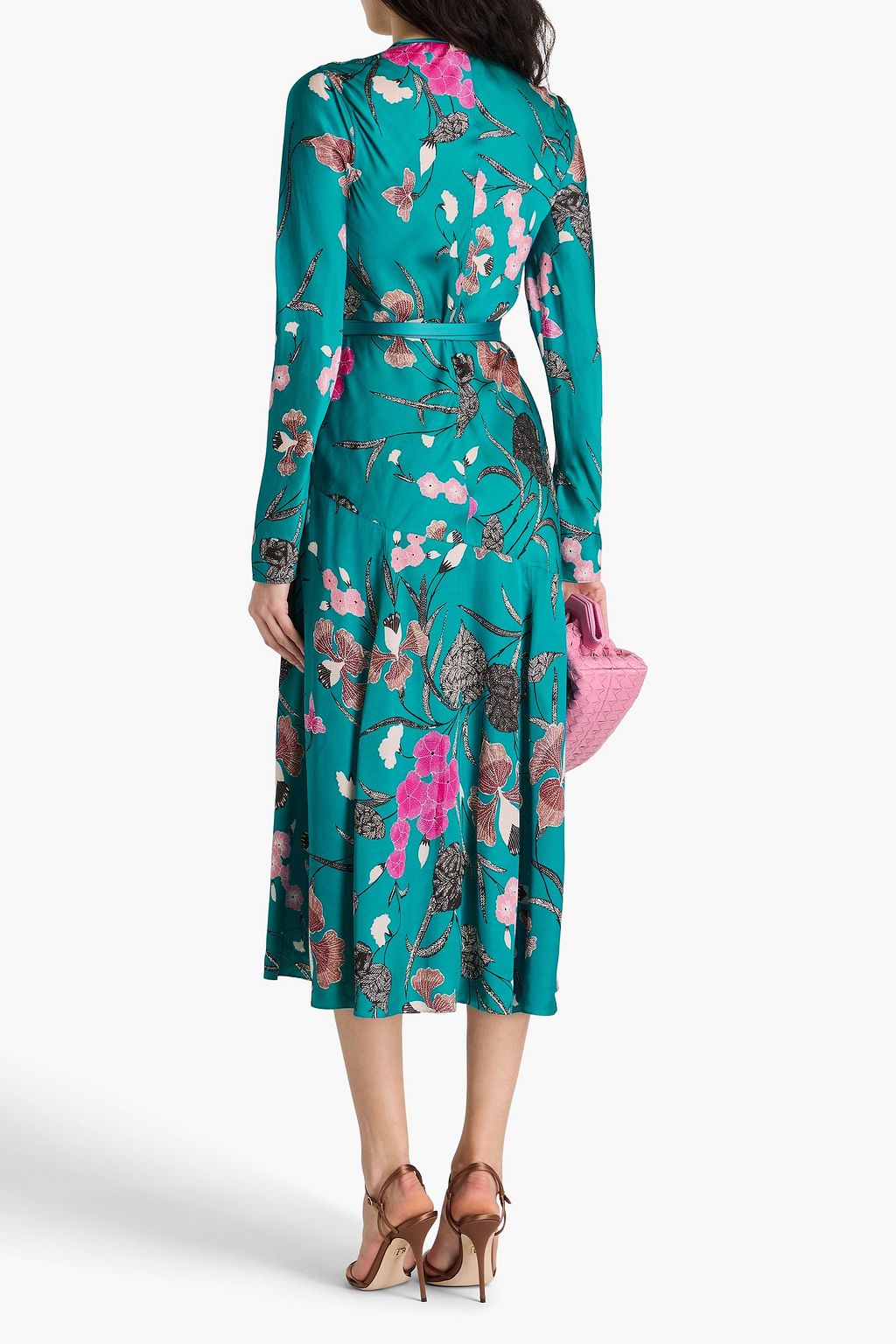 DIANE VON FURSTENBERG Anika floral-print crepe de chine midi wrap dress