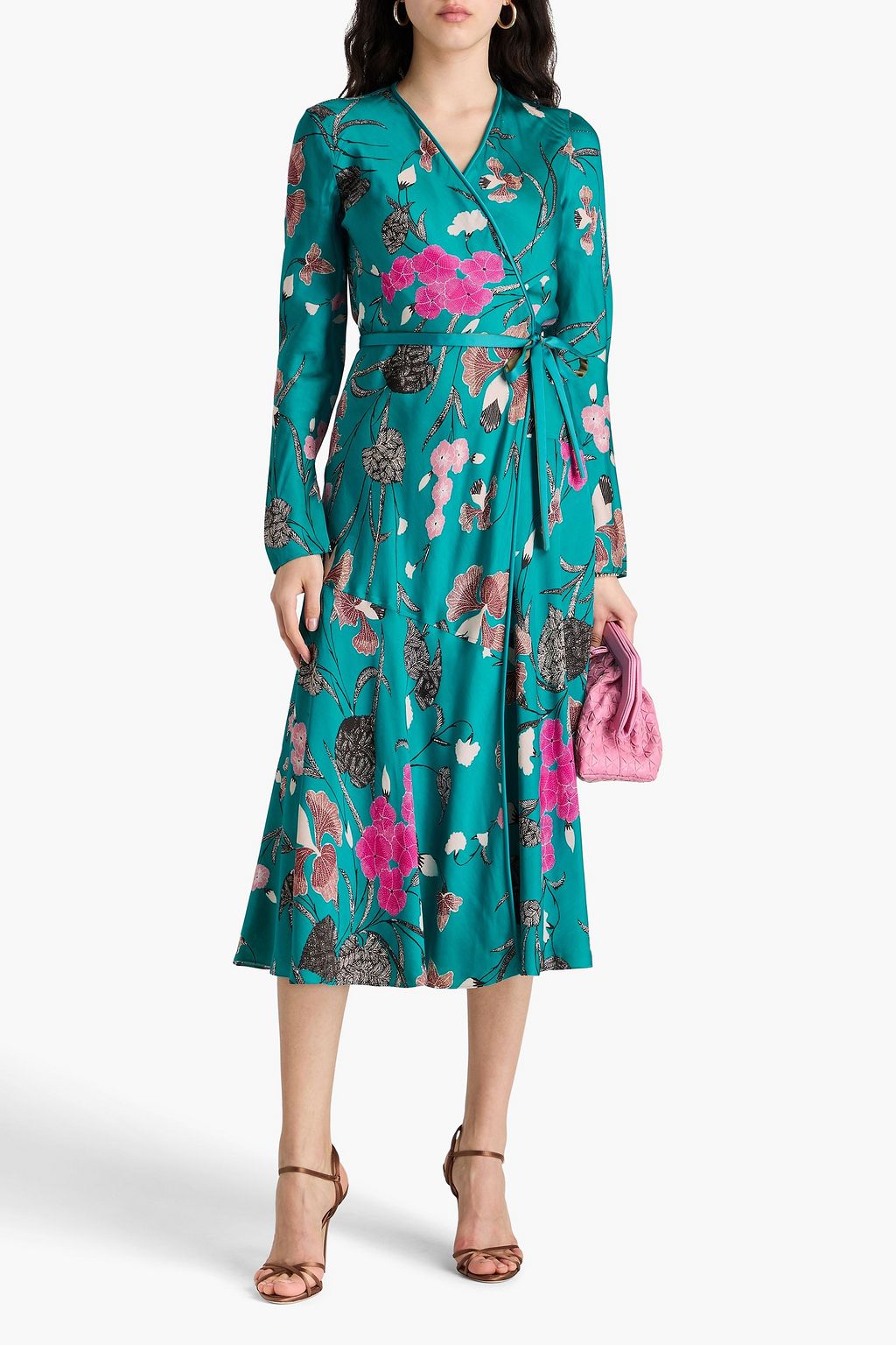 DIANE VON FURSTENBERG Anika floral-print crepe de chine midi wrap dress
