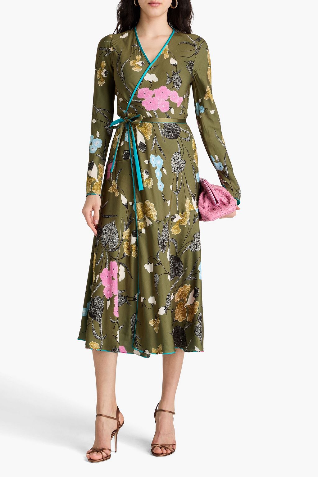 DIANE VON FURSTENBERG Anika floral-print crepe de chine midi wrap dress