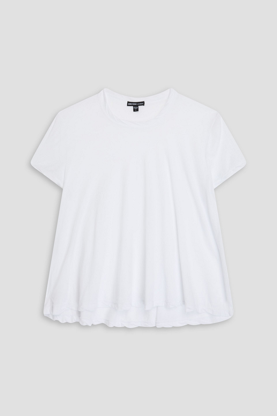 James Perse T-shirt Aus Baumwoll-jersey Mit Flammgarneffekt In Weiss