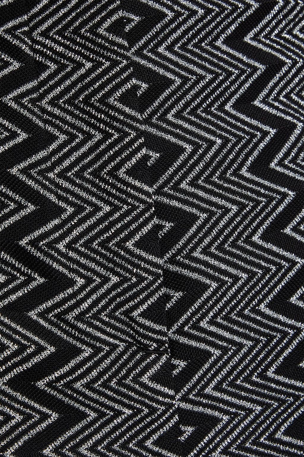 MISSONI かぎ針編みニット キックフレアパンツ メタリック