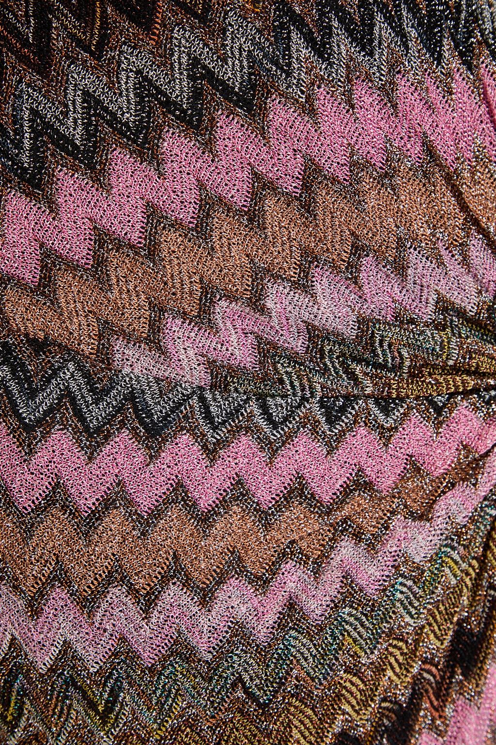 MISSONI فستان طويل بحبكة كروشيه بفتحات