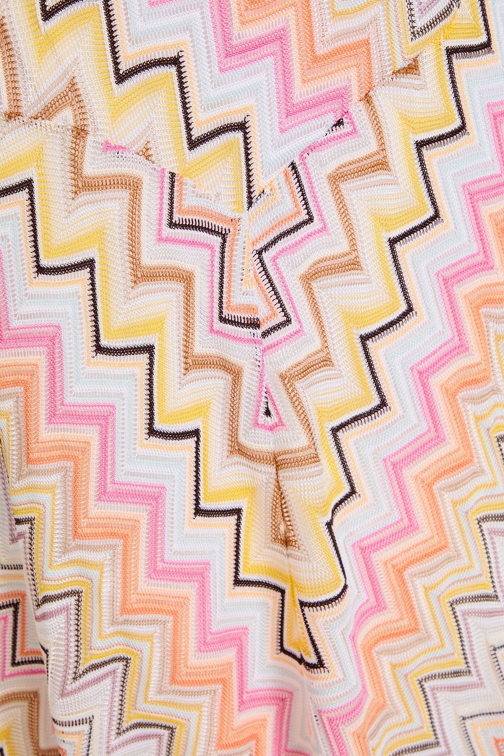 MISSONI فستان متوسط الطول بحبكة كروشيه بتصميم مزموم