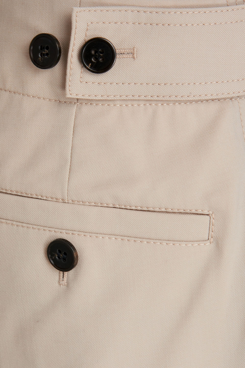 THEORY WOOL-BLEND TWILL STRAIGHT-LEG PANTS