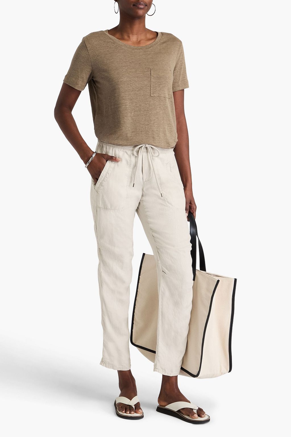 JAMES PERSE Linen track pants