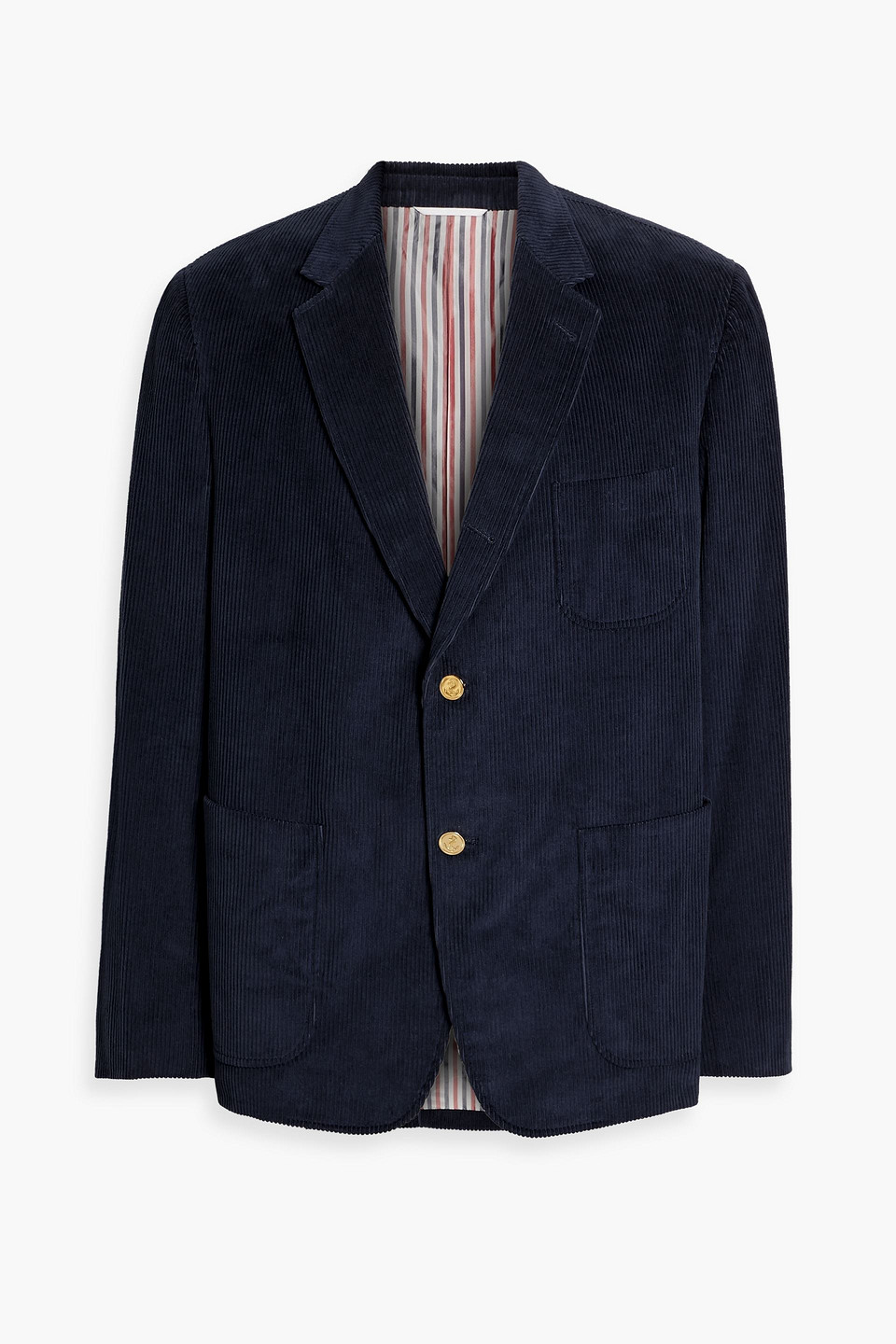 Shop Thom Browne Cotton-corduroy Blazer In Navy