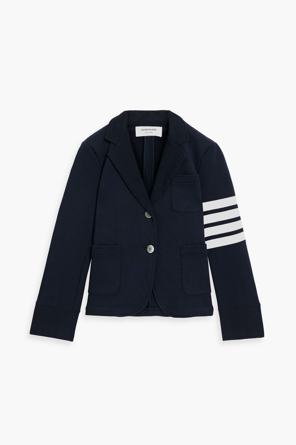 Thom Browne Striped Cotton Blazer In Navy