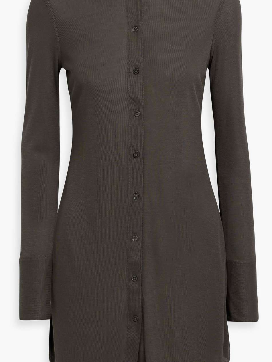 lyocell-jersey mini shirt dress