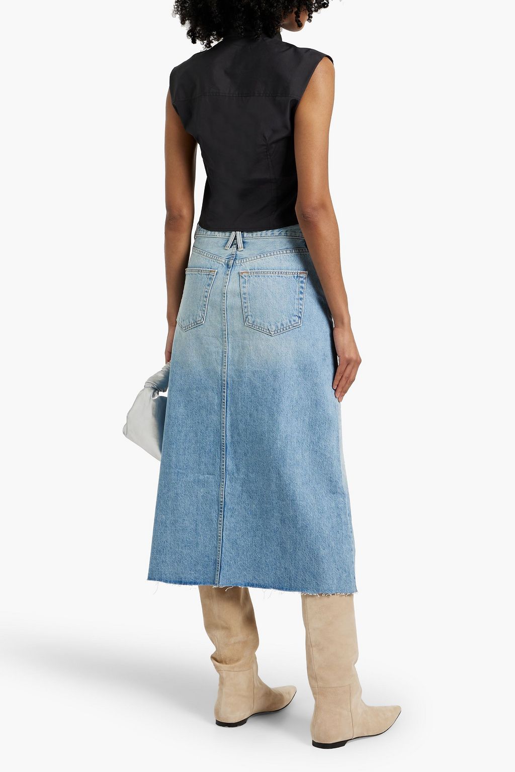 RAG & BONE Louisa twisted cotton-poplin top