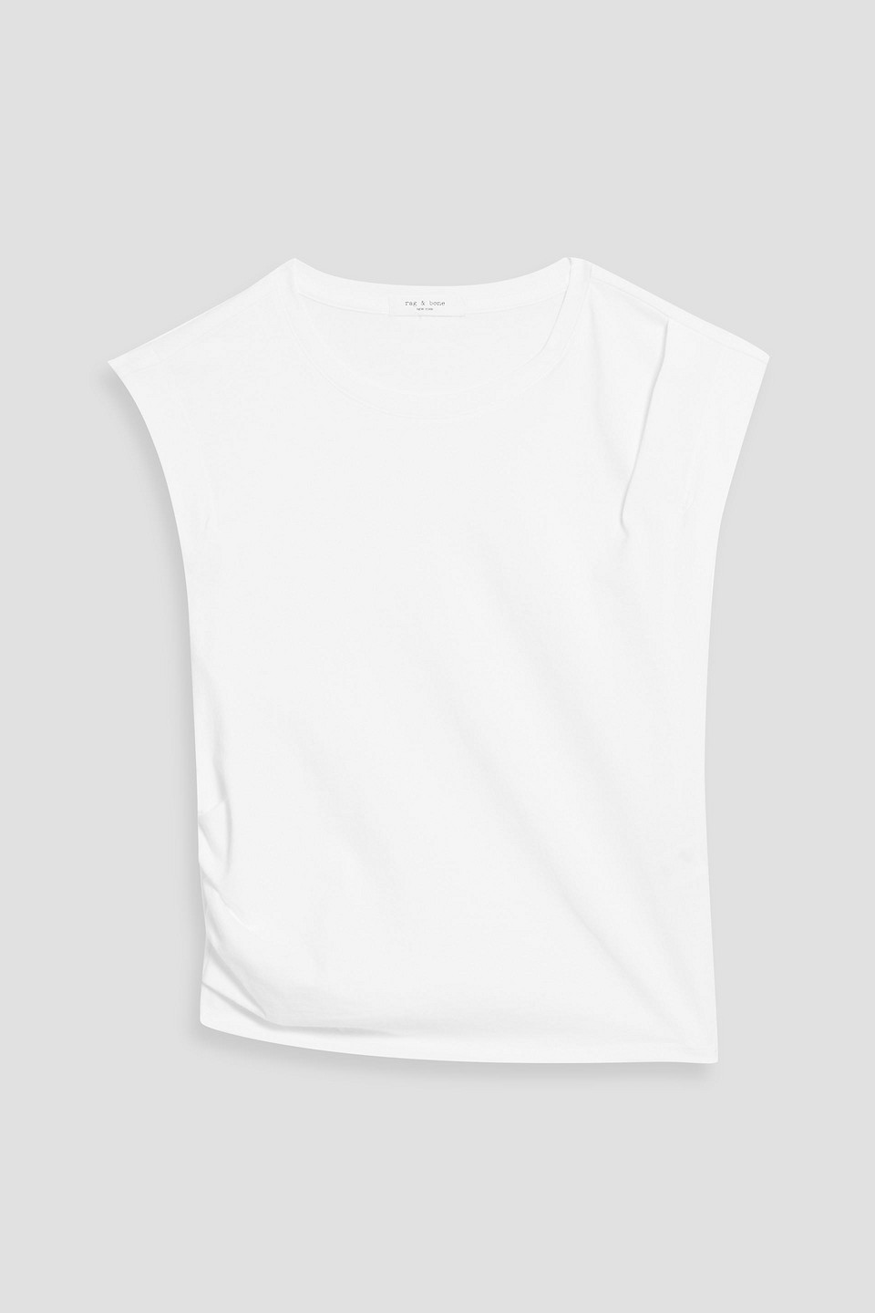 Rag & Bone Mica Cropped Cotton-jersey Top In White