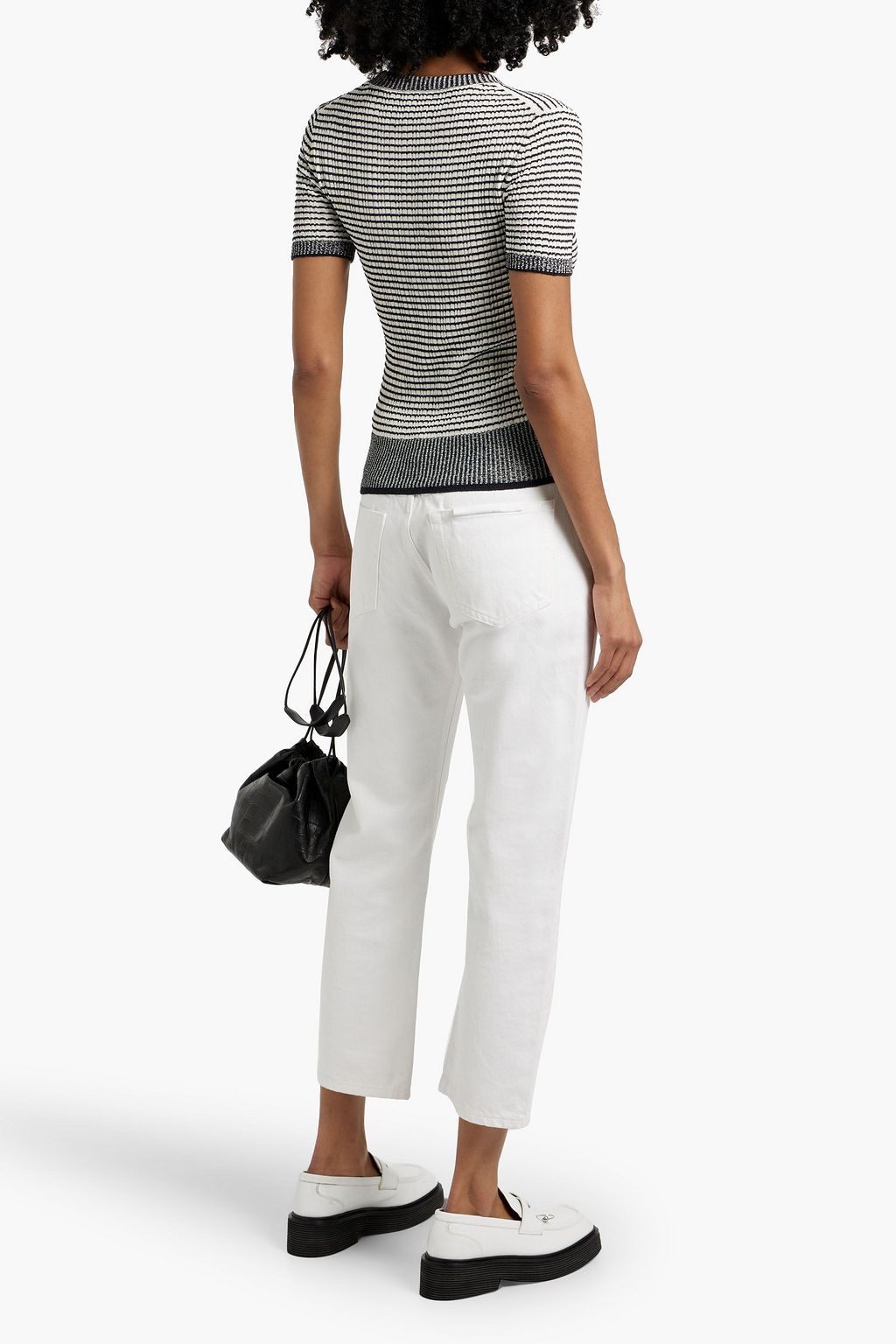 RAG & BONE Kilee striped ribbed cotton-blend top