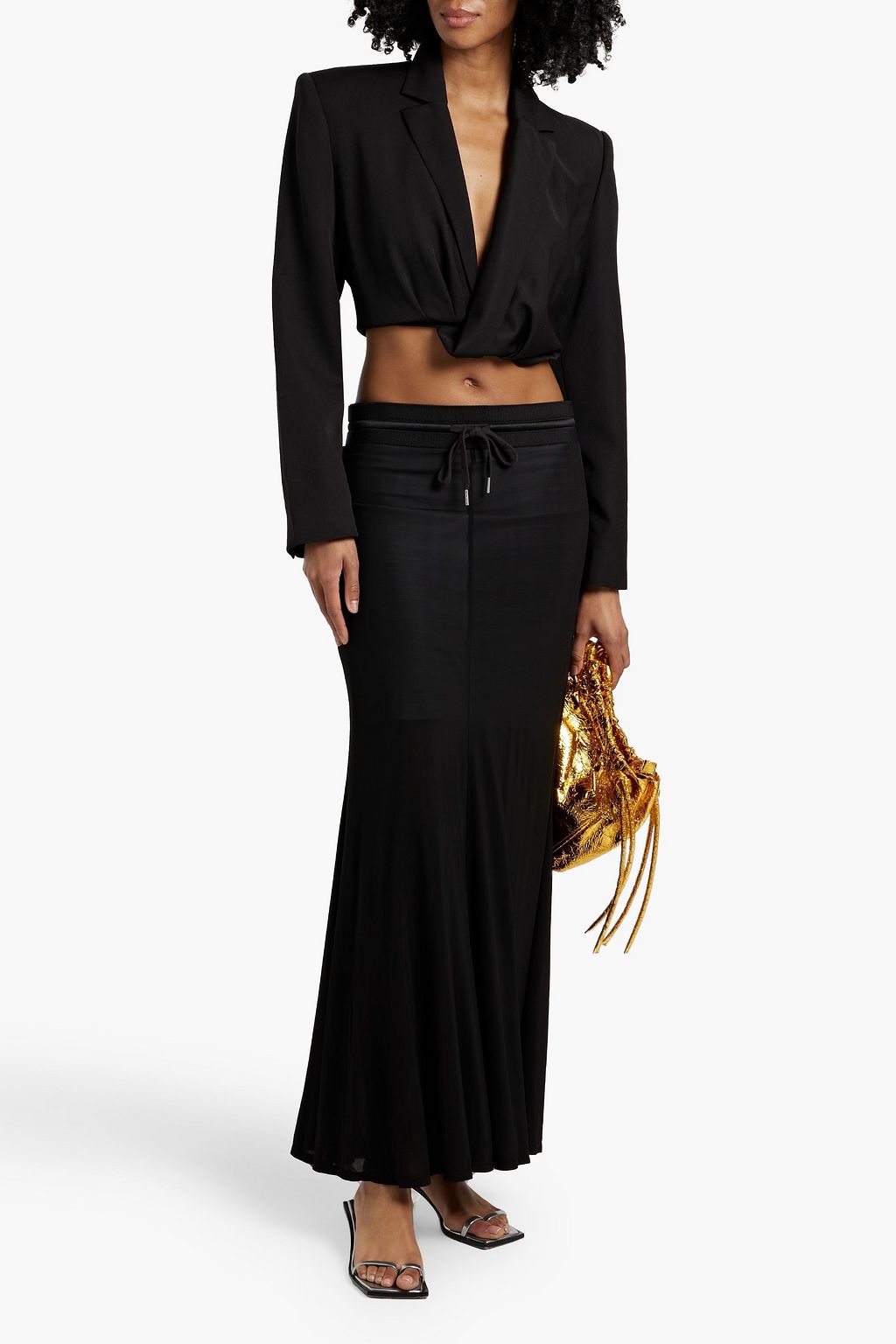 HELMUT LANG Stretch-jersey maxi skirt