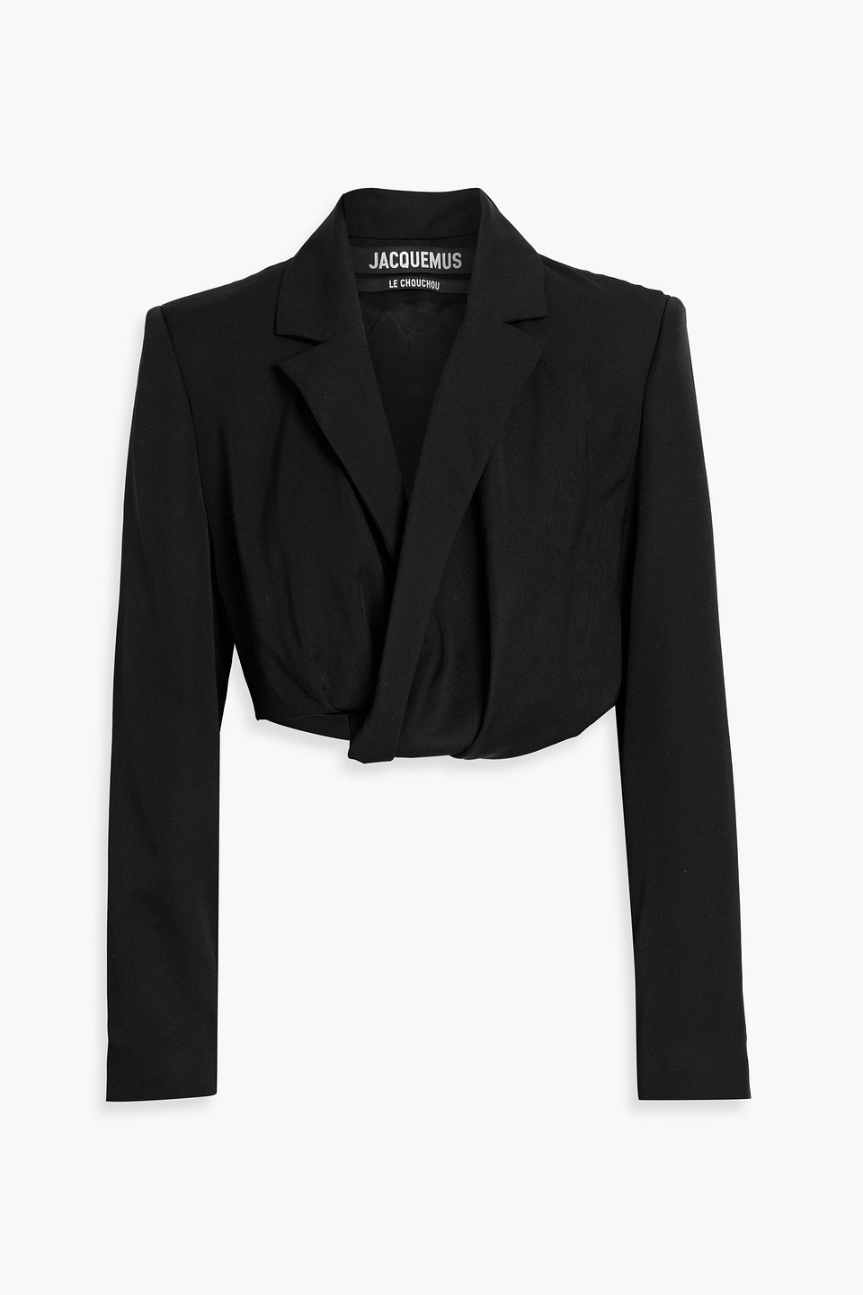 Jacquemus Black Le Chouchou 'la Veste Bahia Courte' Blazer In Black