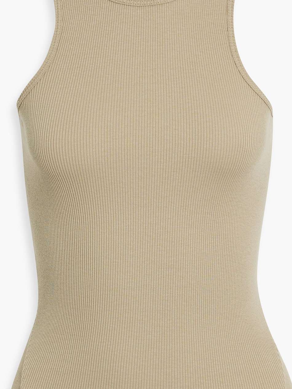 ribbed pima cotton-blend jersey tank