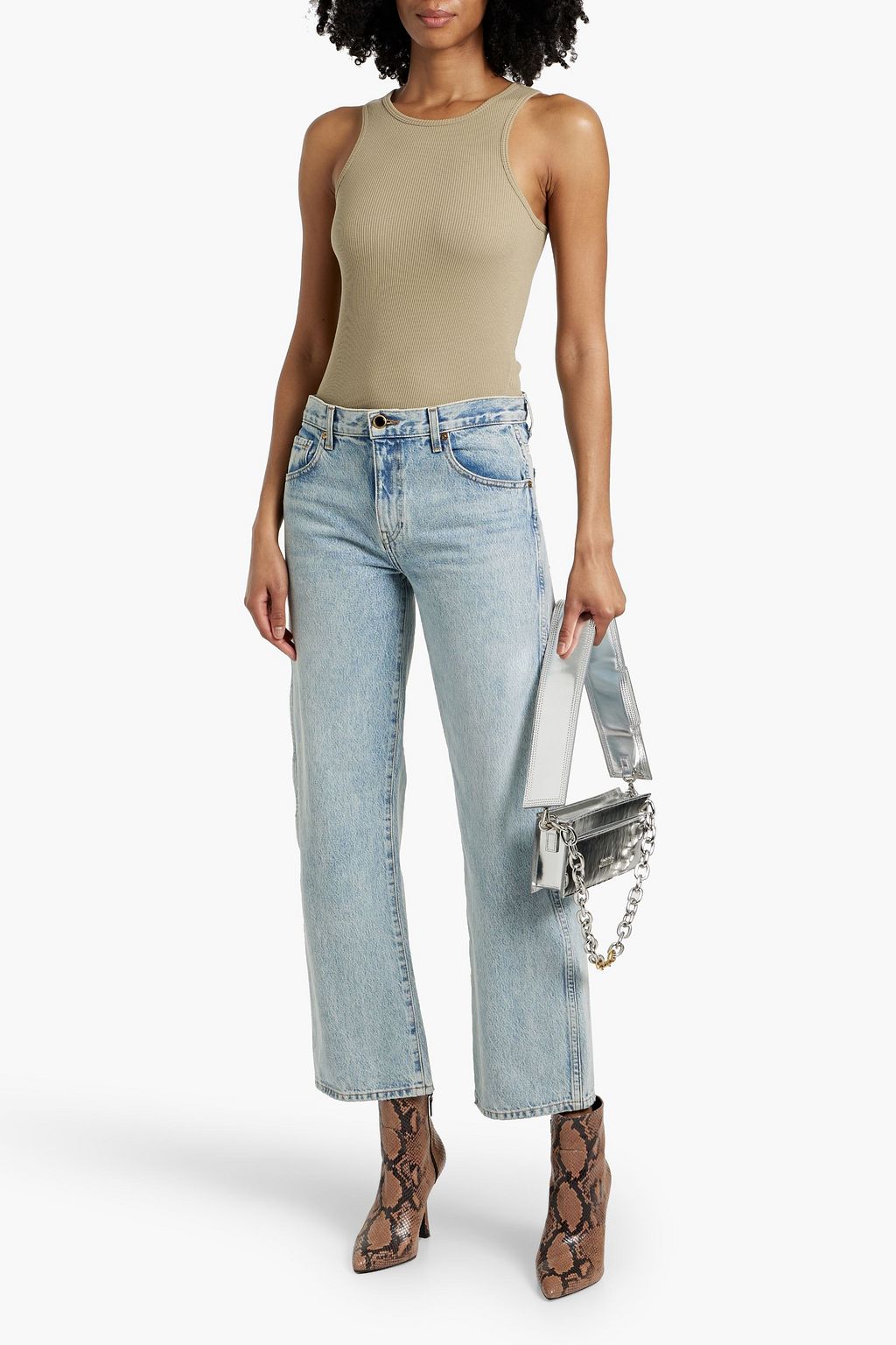 RAG & BONE Ribbed Pima cotton-blend jersey tank