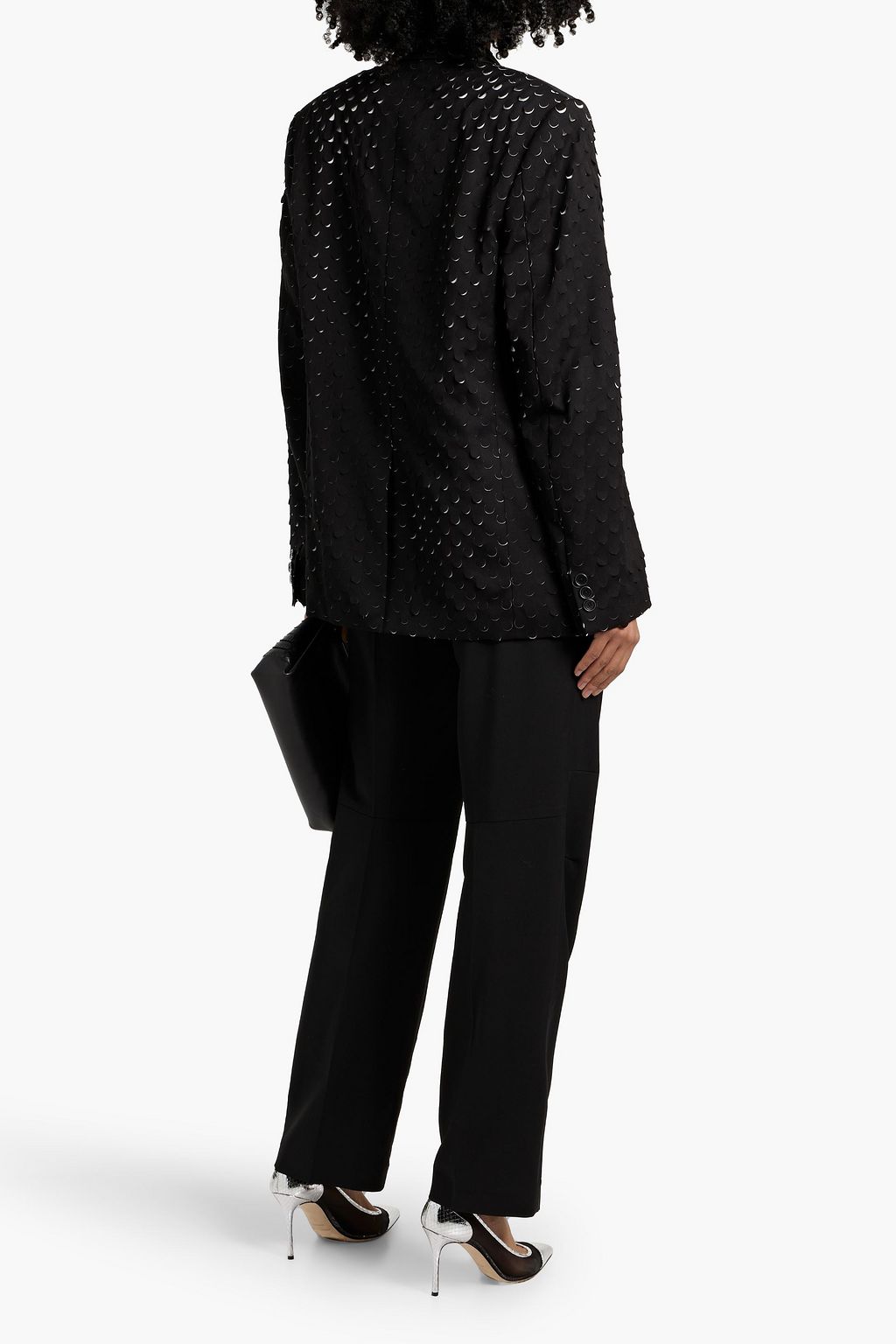 HELMUT LANG Laser-cut twill blazer