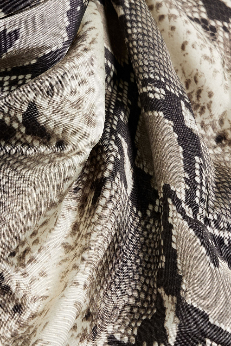 Khaite Shaz Drapiertes Kleid Aus Cupro-satin Mit Schlangenprint In Animal-print