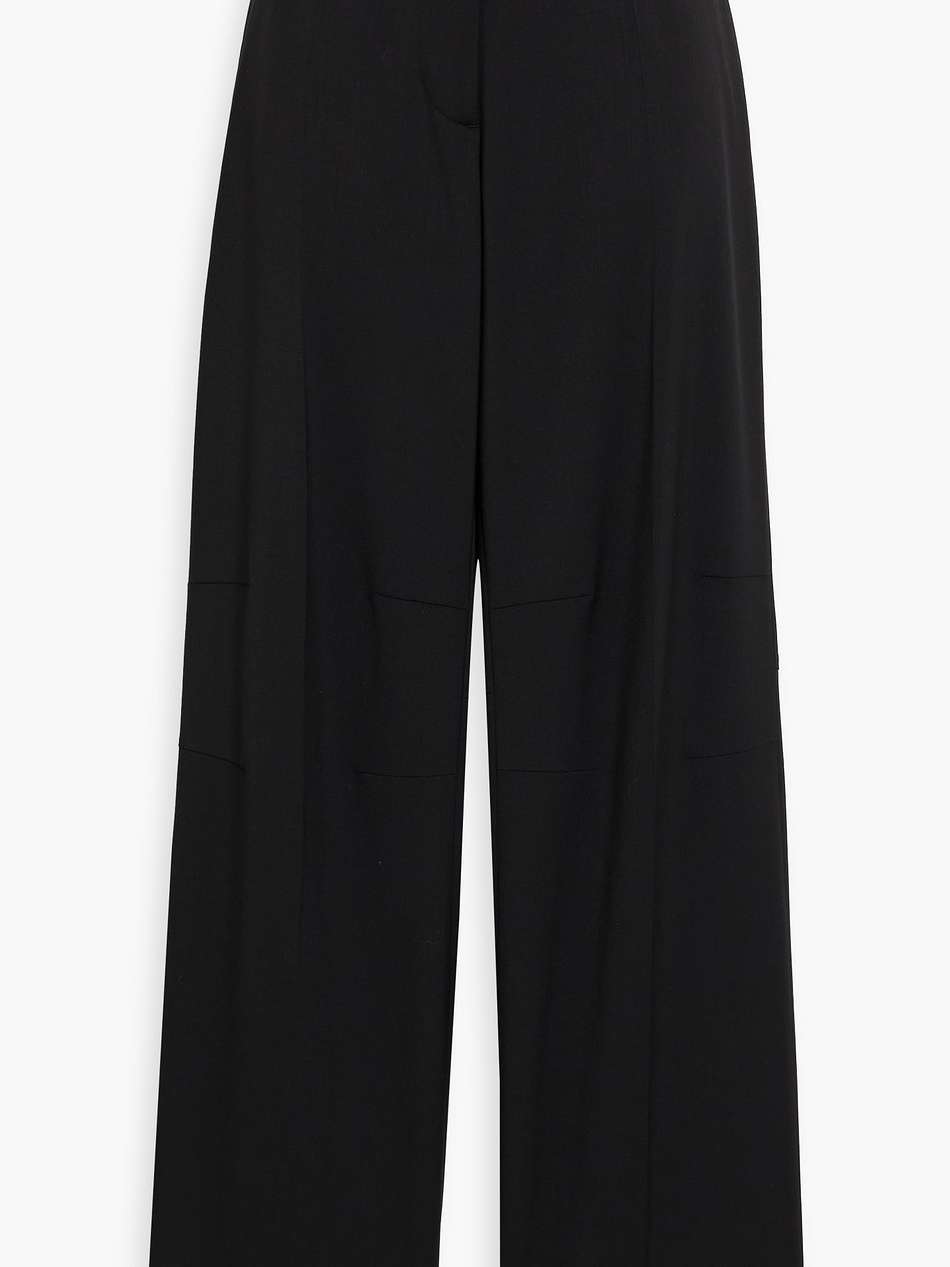 wool-twill straight-leg pants