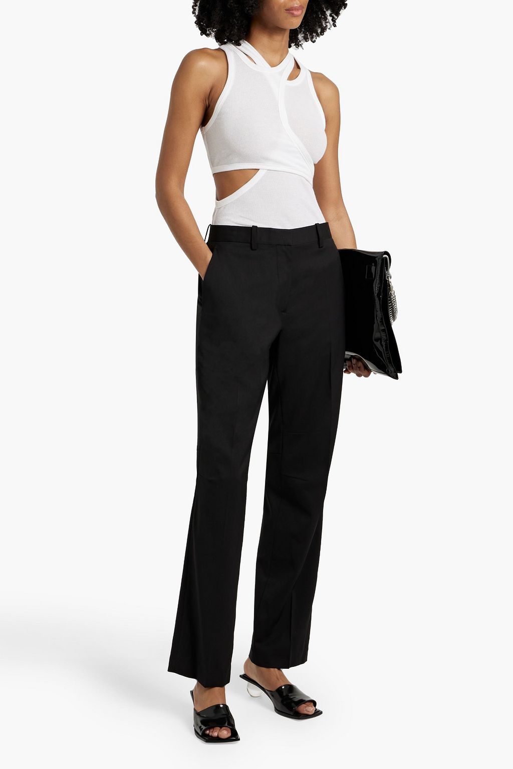 HELMUT LANG Wool-twill straight-leg pants