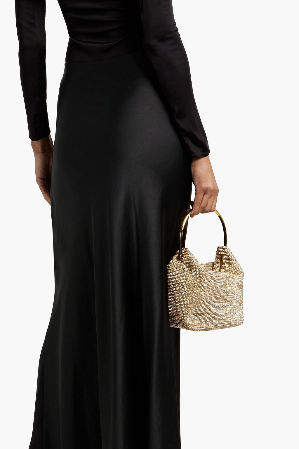 SIMKHAI Irena crystal-embellished satin tote