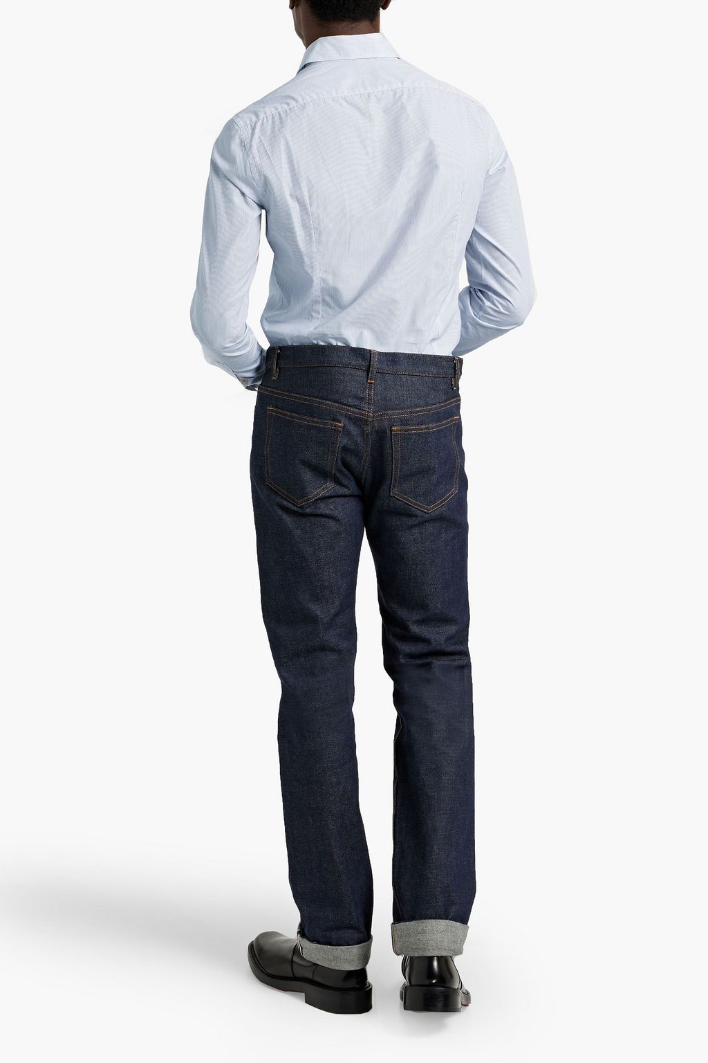 BOGLIOLI Pinstriped cotton-poplin shirt