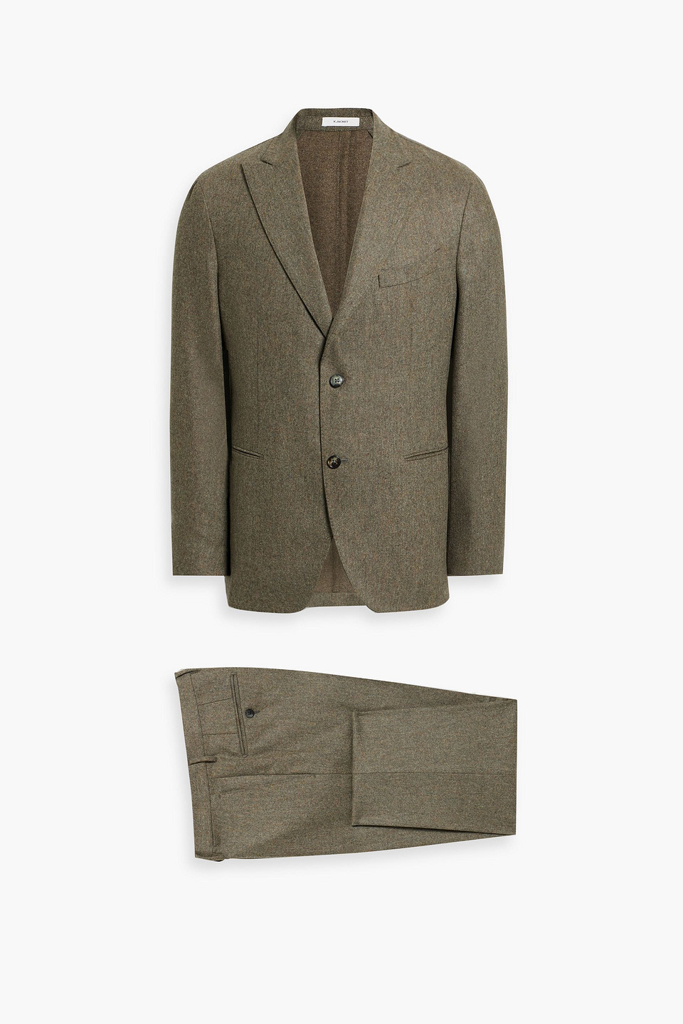 Slim-fit wool-flannel suit