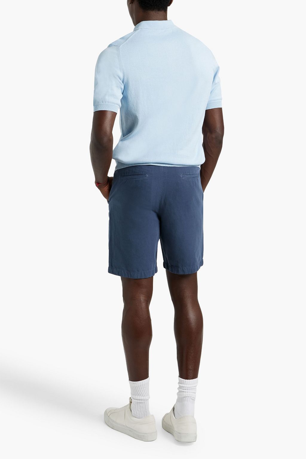 BOGLIOLI Cotton and linen-blend shorts