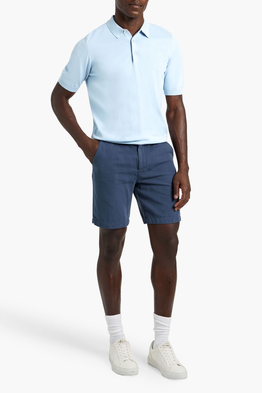 BOGLIOLI Cotton and linen-blend shorts