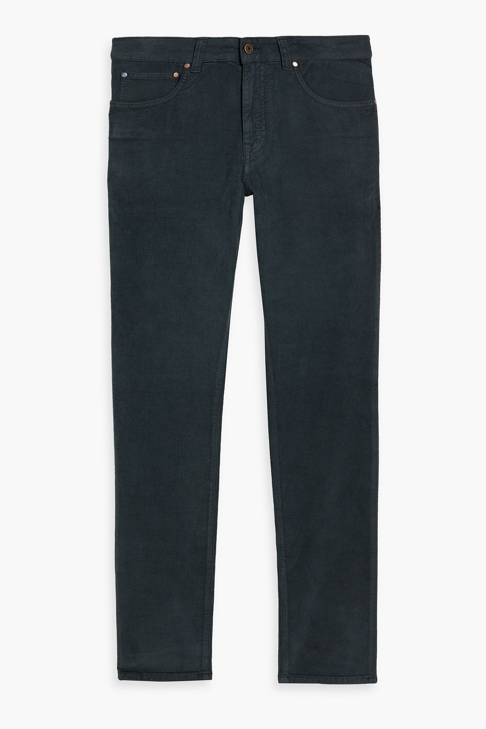 Slim-fit cotton-blend corduroy pants