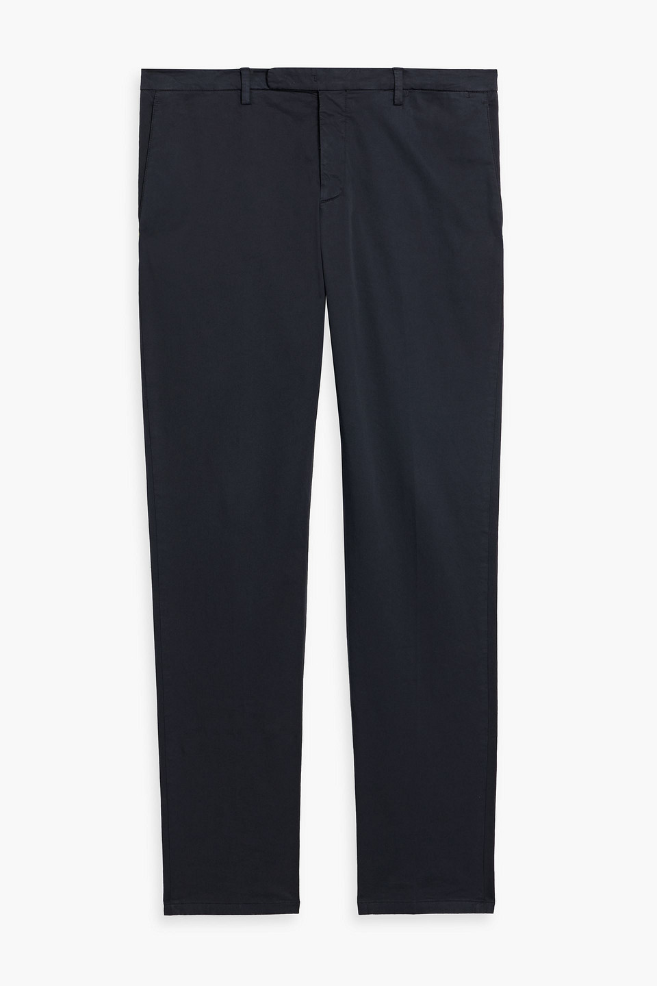 Slim-fit cotton-blend pants