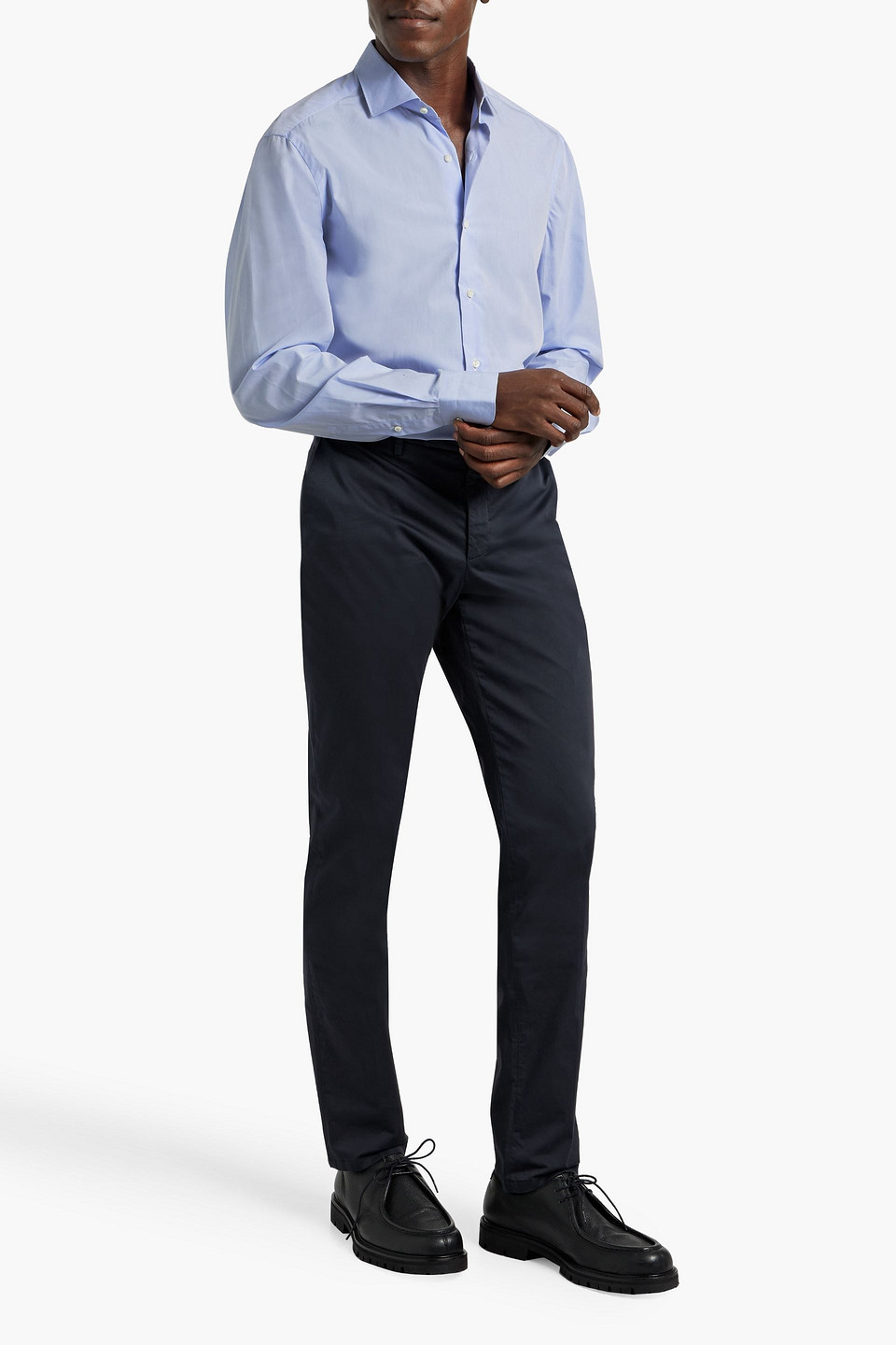 BOGLIOLI SLIM-FIT COTTON-BLEND PANTS