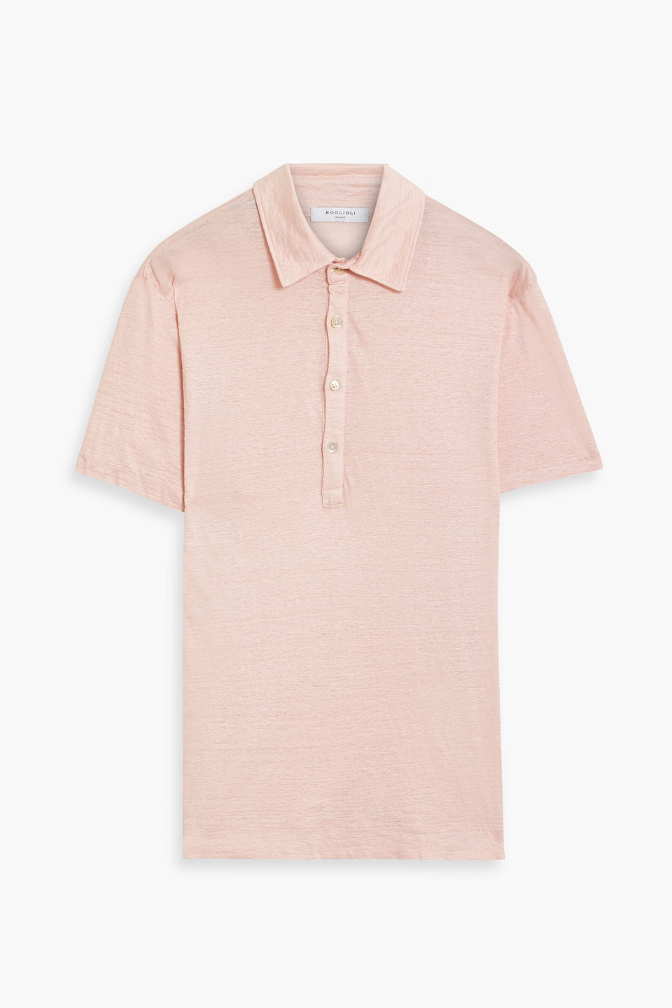 Linen-jersey polo shirt