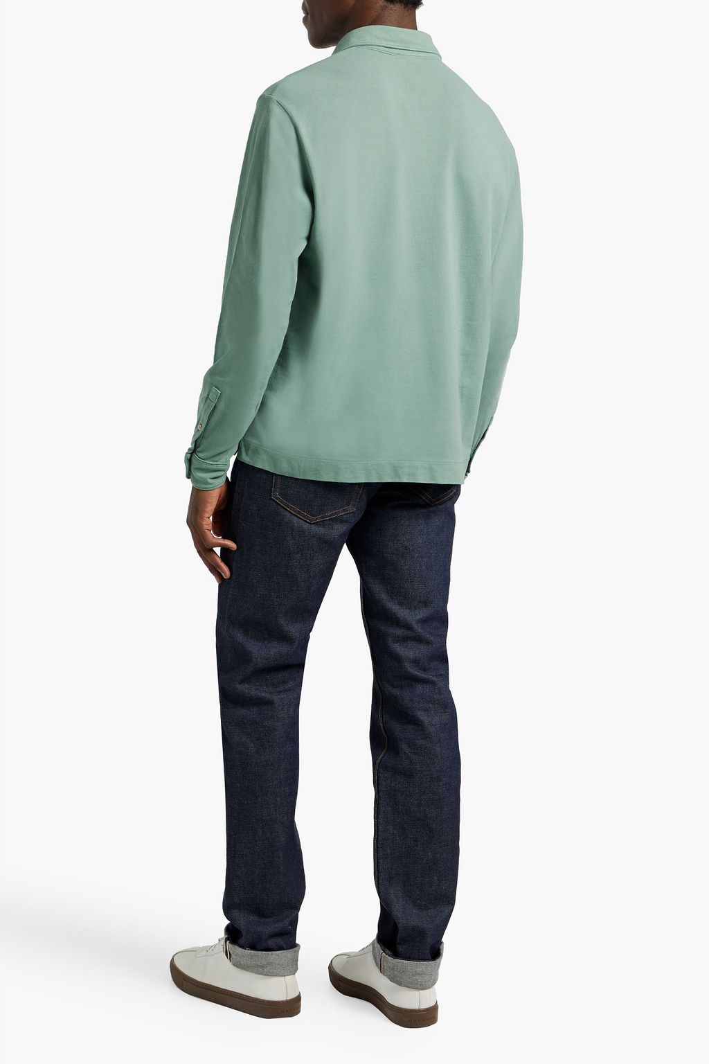 BOGLIOLI Cotton-blend piqué polo shirt
