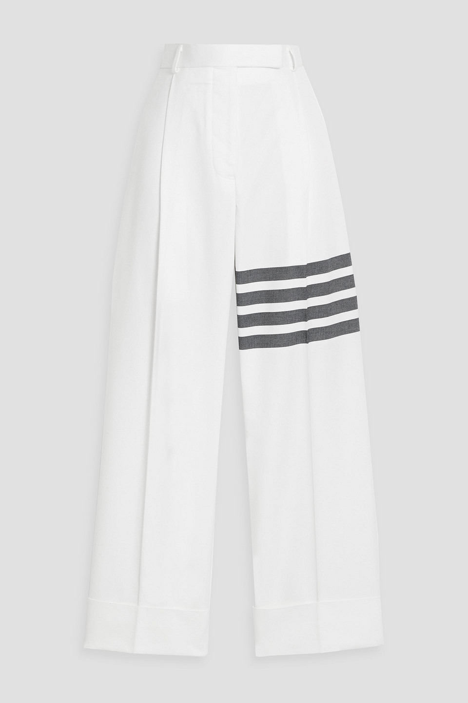 Thom Browne Striped Cotton-twill Straight-leg Pants