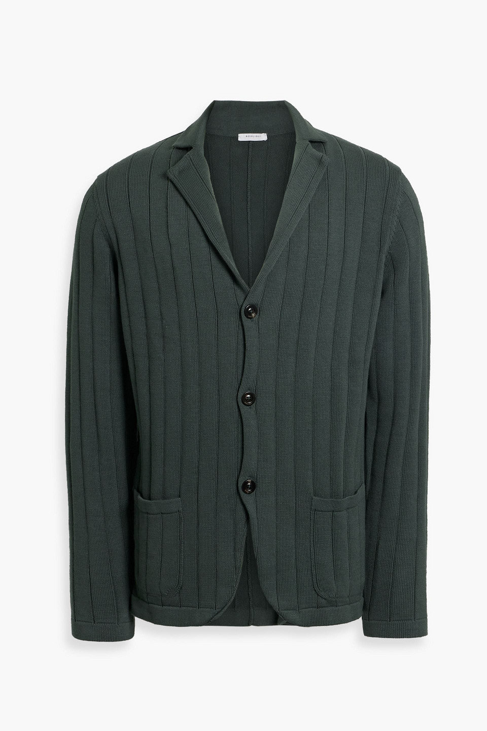 Ribbed cotton cardigan