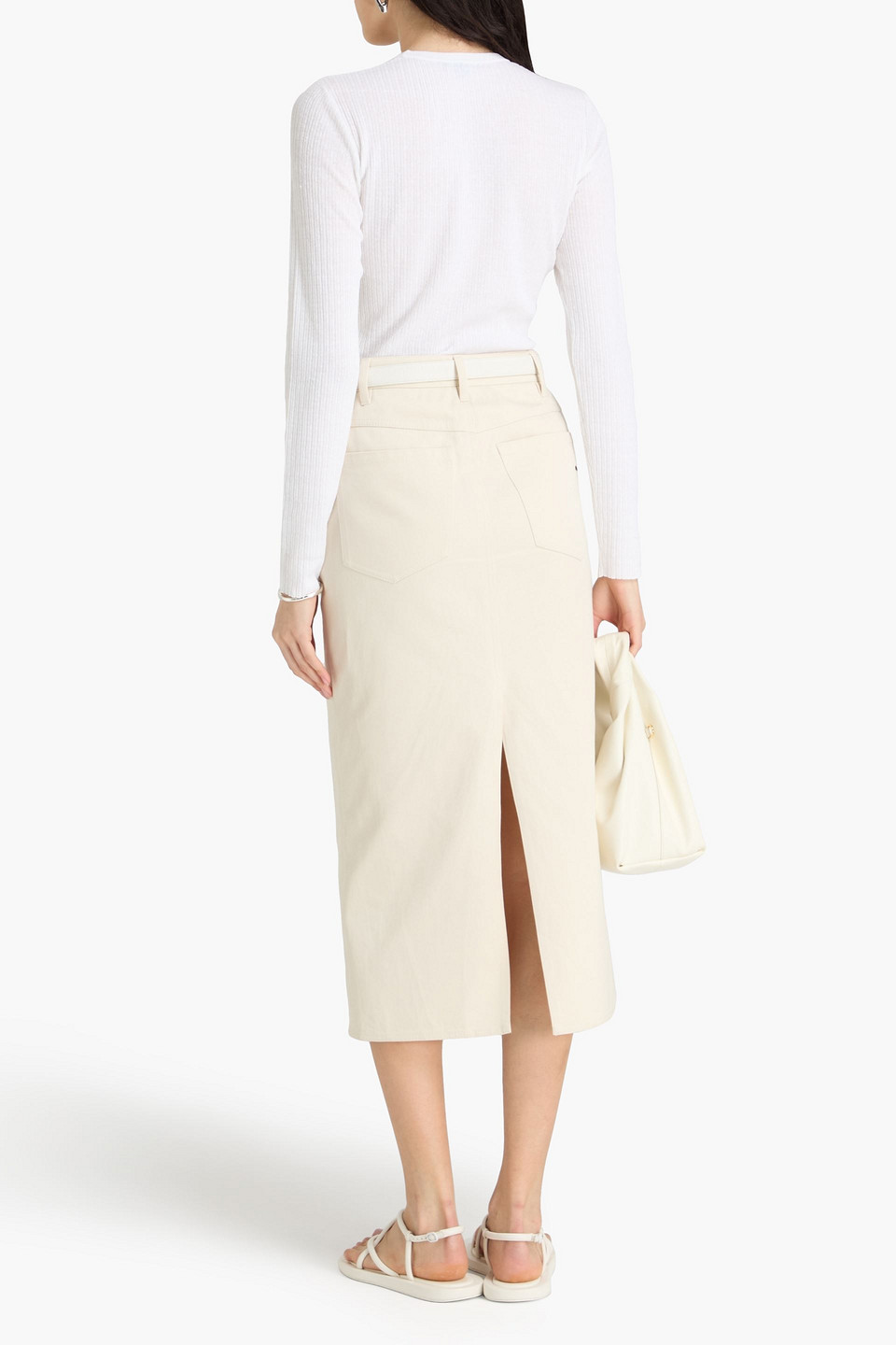 JAMES PERSE RIBBED LINEN-BLEND JERSEY TOP
