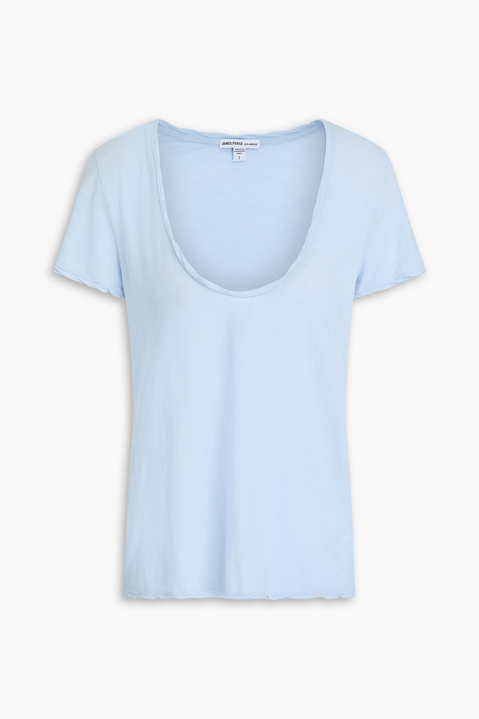 James Perse T-shirt Aus Baumwoll-jersey Mit Flammgarneffekt In Bleu