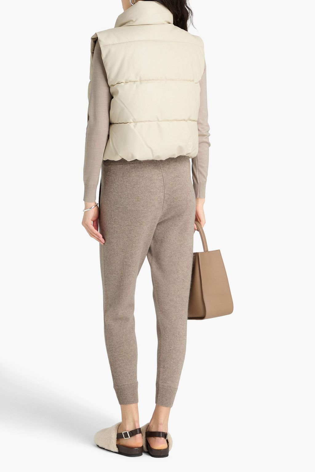 JAMES PERSE Cropped cashmere track pants
