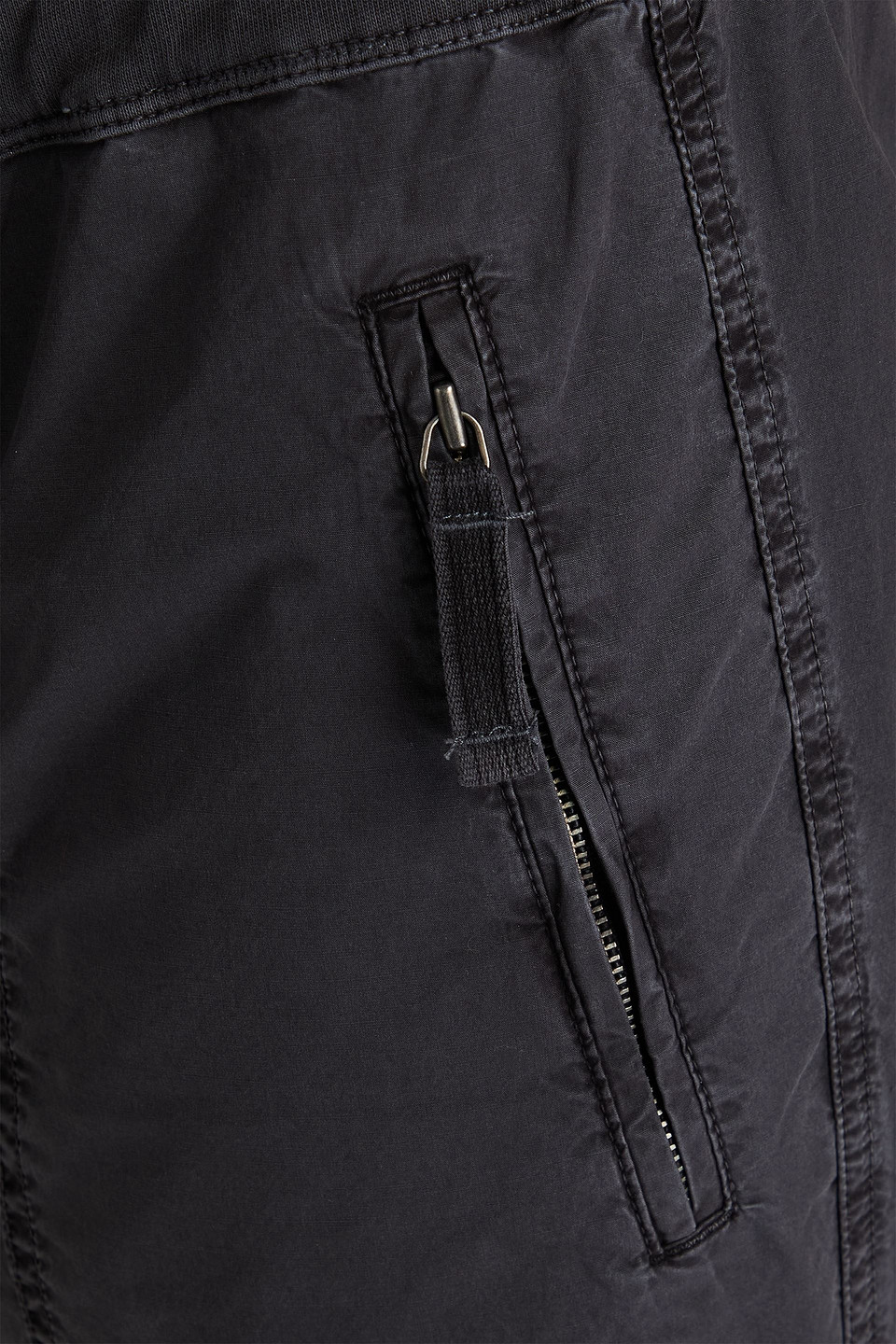 JAMES PERSE CROPPED STRETCH-COTTON POPLIN TAPERED PANTS