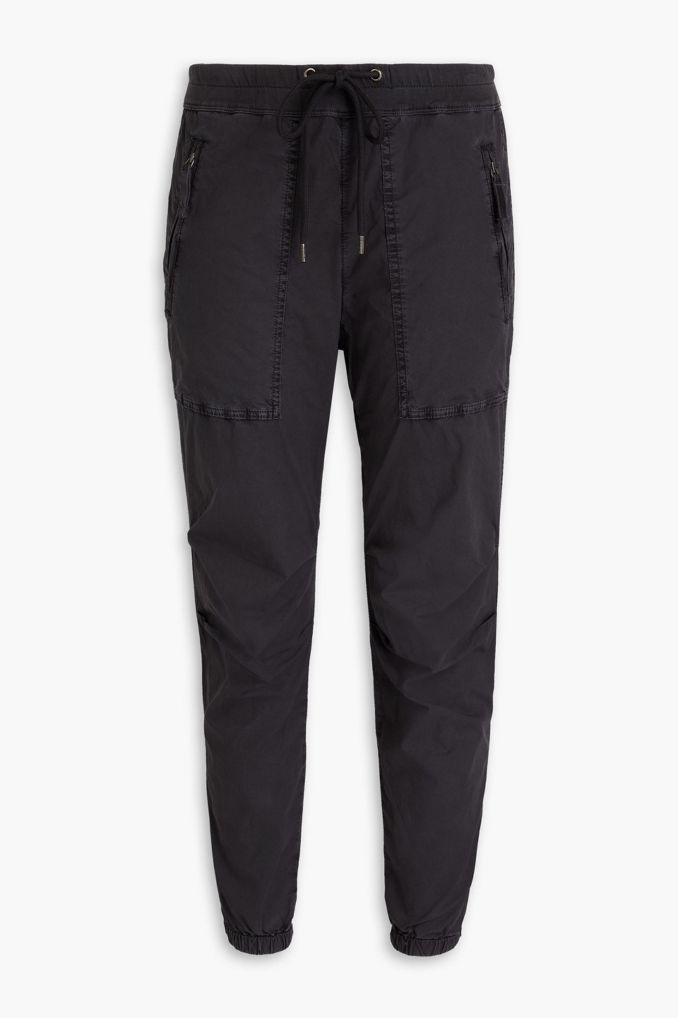 James Perse Cropped Karottenhose Aus Stretch-baumwollpopeline In Kohle