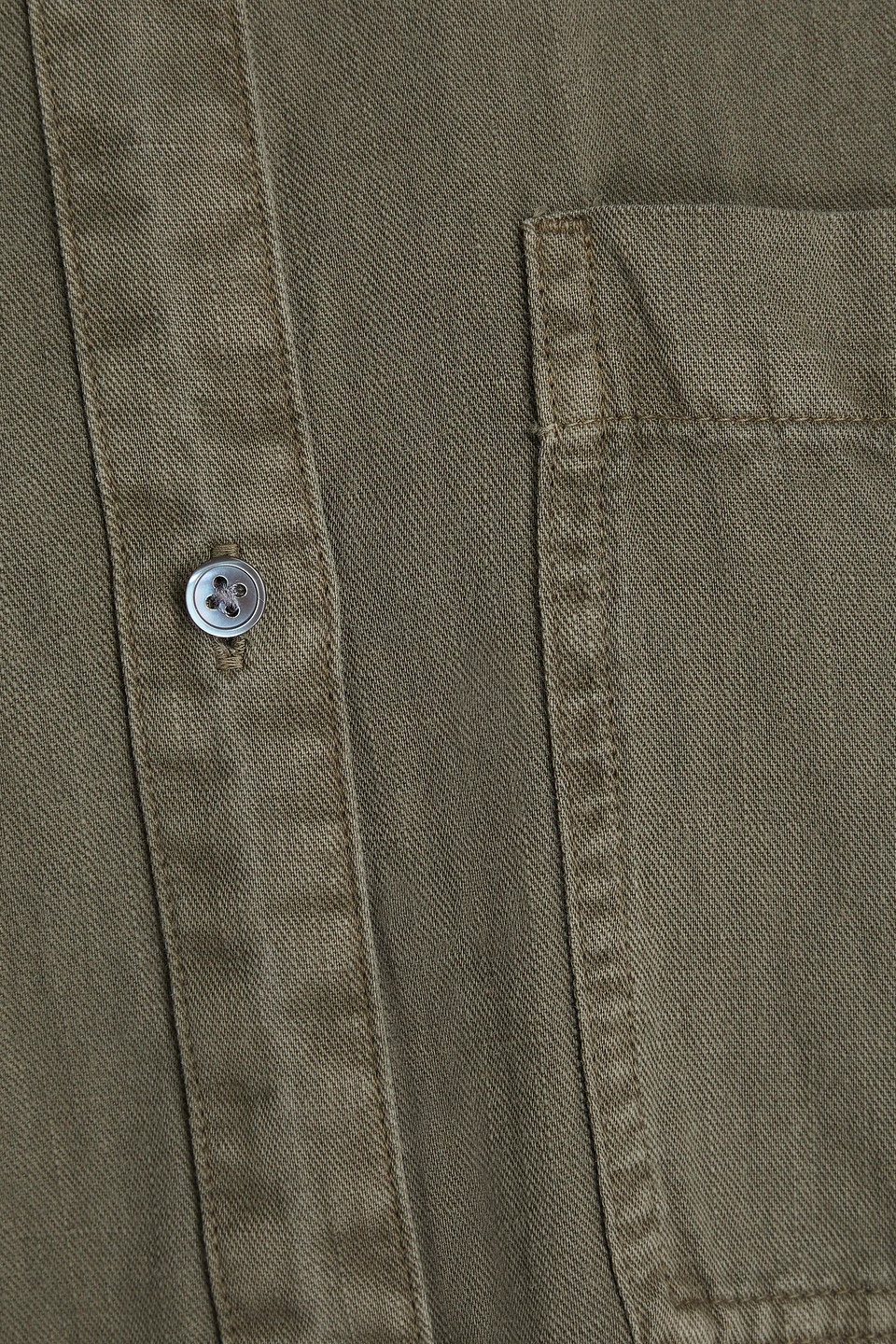 JAMES PERSE COTTON AND LINEN-BLEND TWILL SHIRT