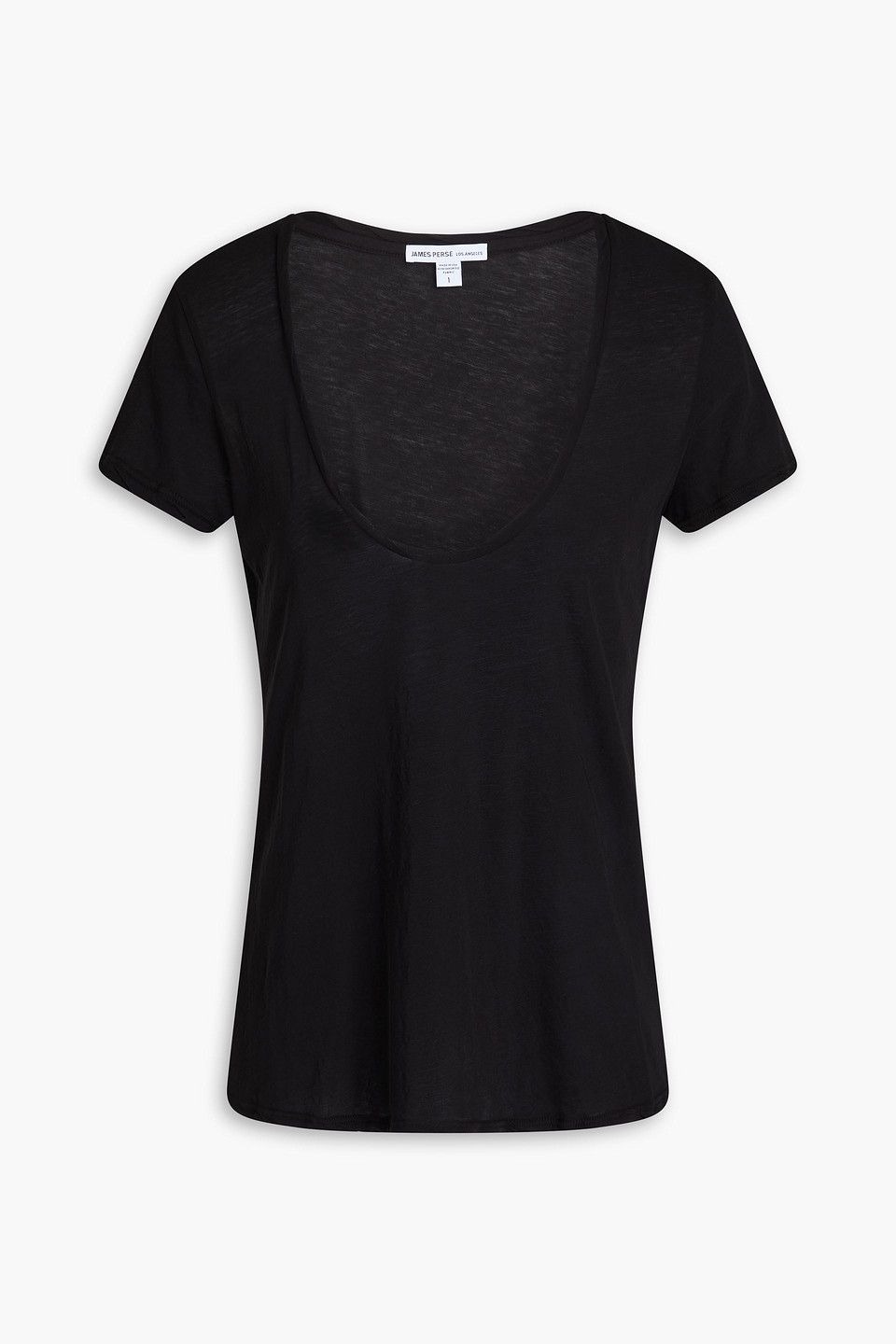 James Perse Slub Cotton-jersey T-shirt In Black