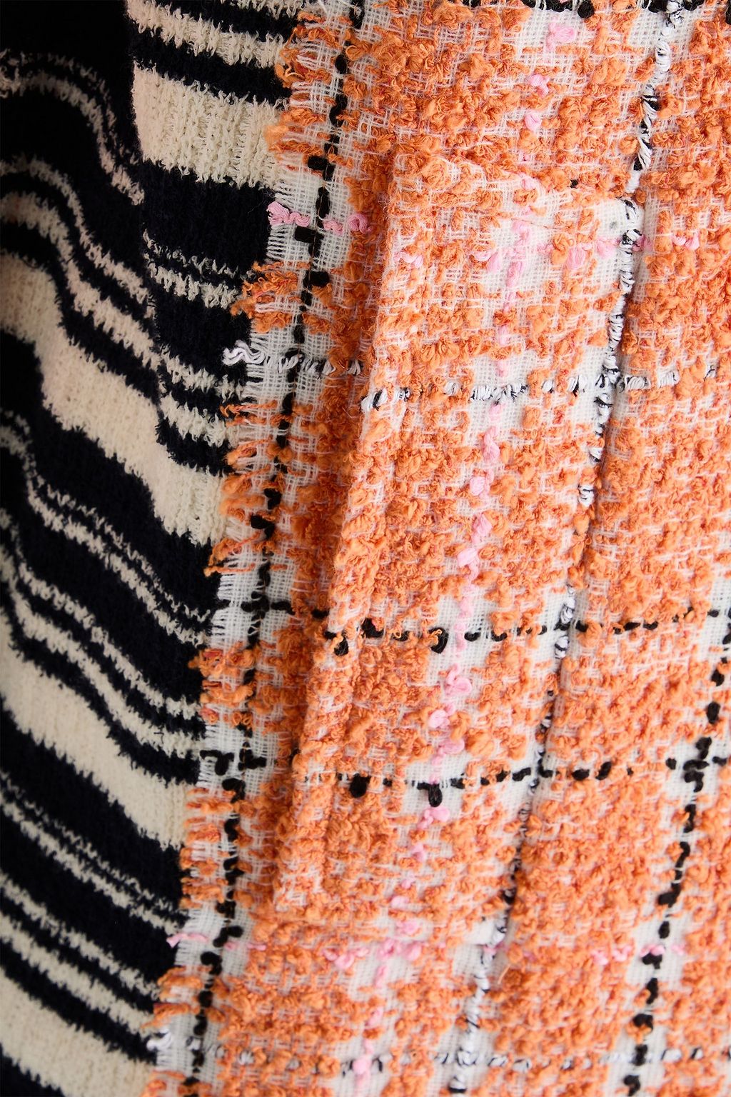 MARNI Mantel aus Rippstrick und Bouclé-Tweed aus einer Baumwollmischung