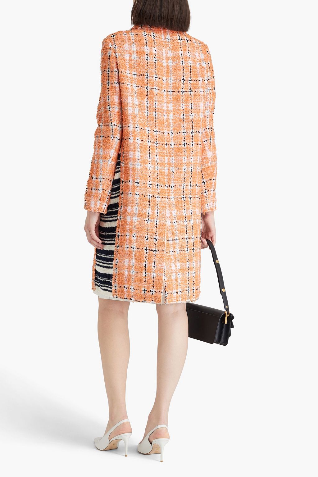 MARNI Mantel aus Rippstrick und Bouclé-Tweed aus einer Baumwollmischung