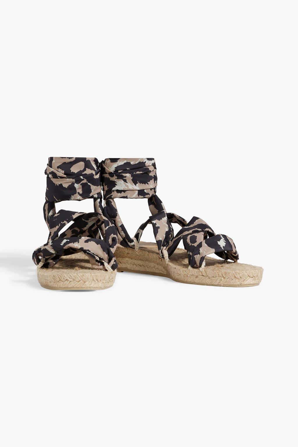 DIANE VON FURSTENBERG X CASTAÑER Paloma printed crepe de chine espadrille sandals