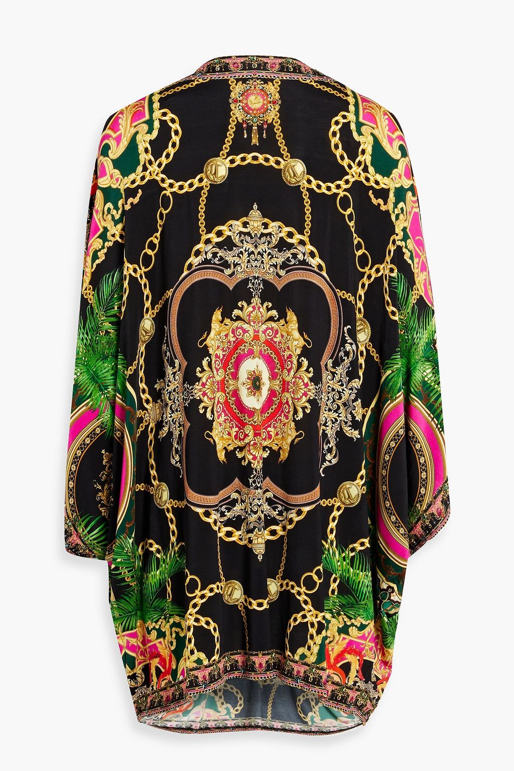 CAMILLA Crystal-embellished printed stretch-jersey mini dress