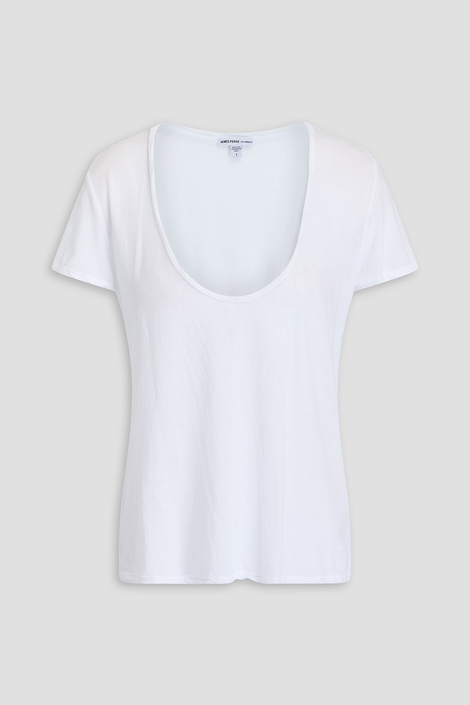 James Perse T-shirt Aus Baumwoll-jersey Mit Flammgarneffekt In Weiss