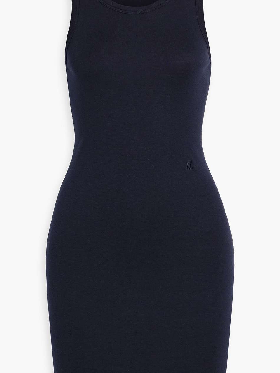 pima cotton and modal-blend jersey mini dress