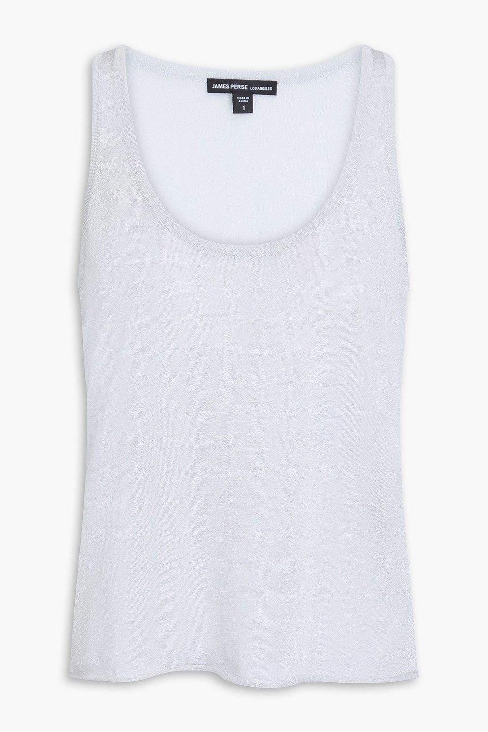 James Perse Tanktop Aus Metallic-strick In Hellgrau